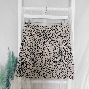 Entro Animal Print Skirt | Black & Tan | Medium